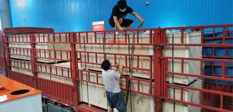 5臺脈沖除塵器，2條皮帶輸送機(jī)，22kw空壓機(jī)已發(fā)往巴拉圭 